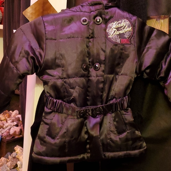 🖤Cutest Girls Satin 2T Harley Davidson Coat🖤 - Picture 6 of 15